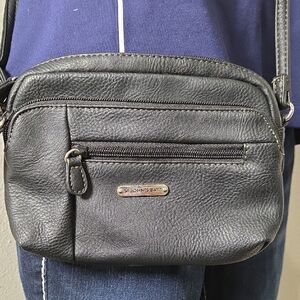 St. John's Bay Black Leather Crossbody